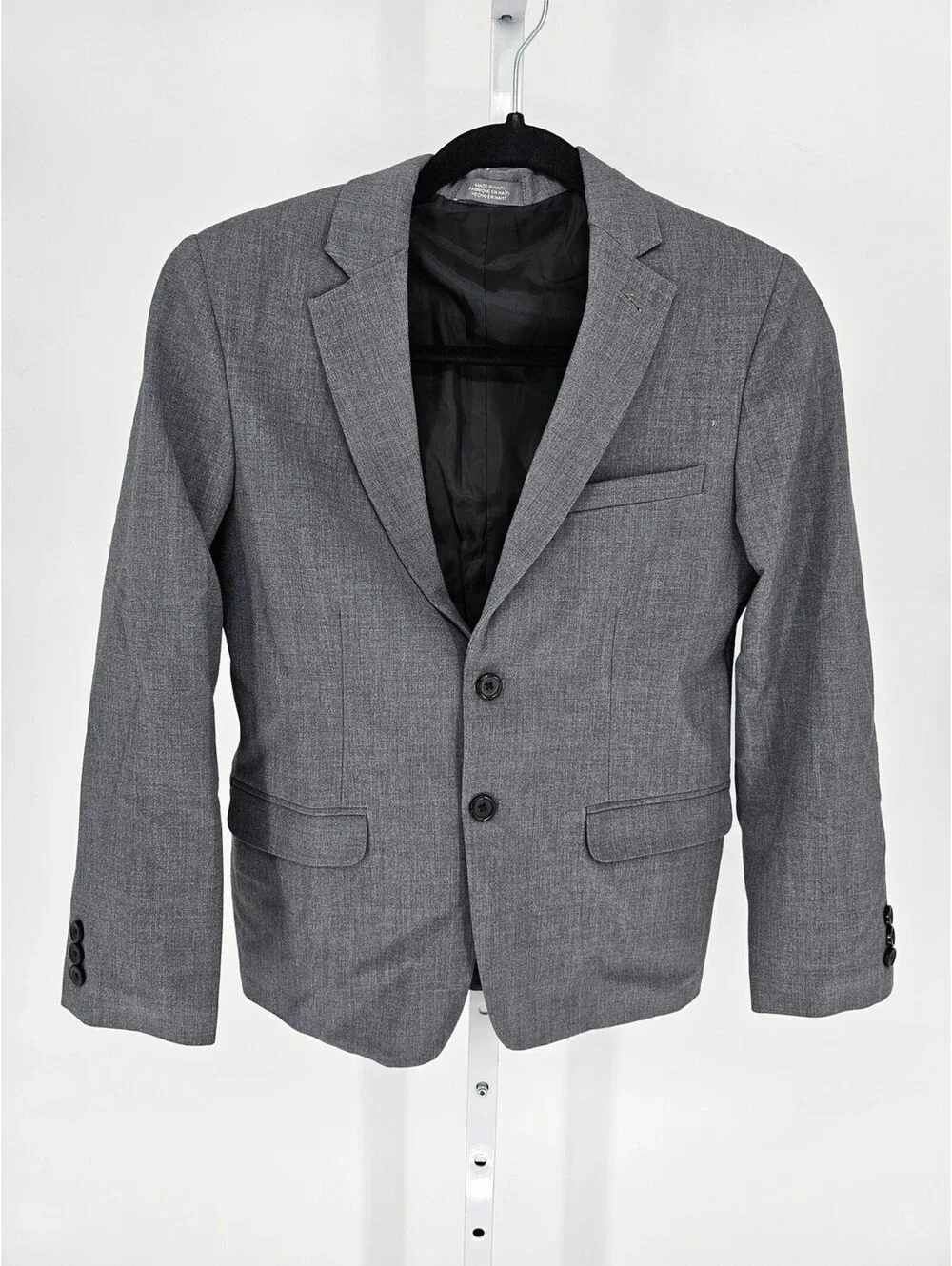 Van Heusen Flex Mens Sz M 2 Button Suit Jacket Blazer Gray Classic